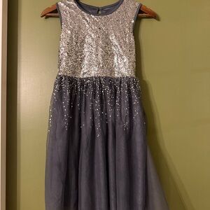 Silver and Gray Sequin Dress